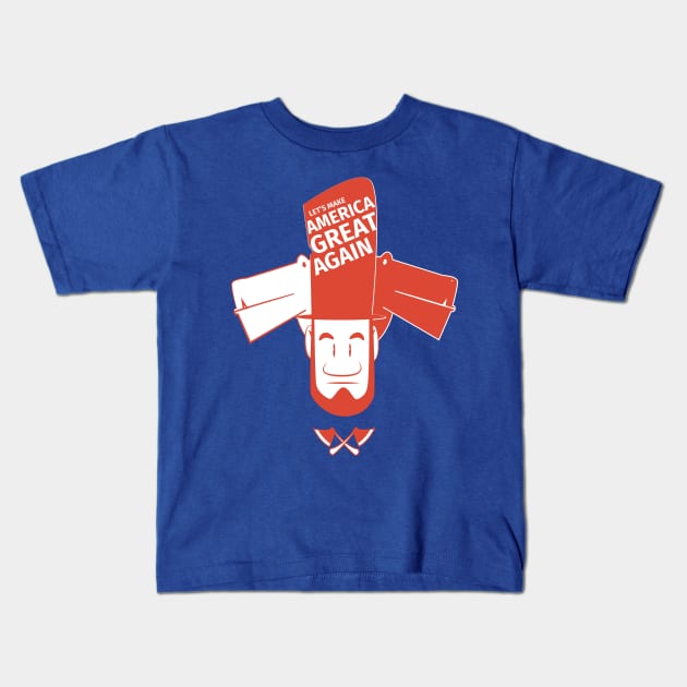 Let's make America GREAT AGAIN - Abraham Lincoln style Kids T-Shirt by oddesigners